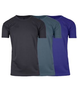 Galaxy By Harvic Men's Short Sleeve Moisture-Wicking Quick Dry Tee -3 Pack