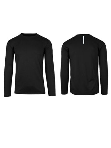Galaxy By Harvic Men's Long Sleeve Moisture-Wicking  Crew Neck Tee - Image 1 of 3