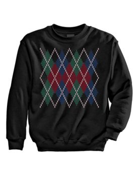 Argyle Diamonds Graphic Sweatshirt