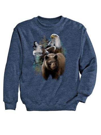 Majestic Wildlife Graphic Sweatshirt - Image 2 of 2