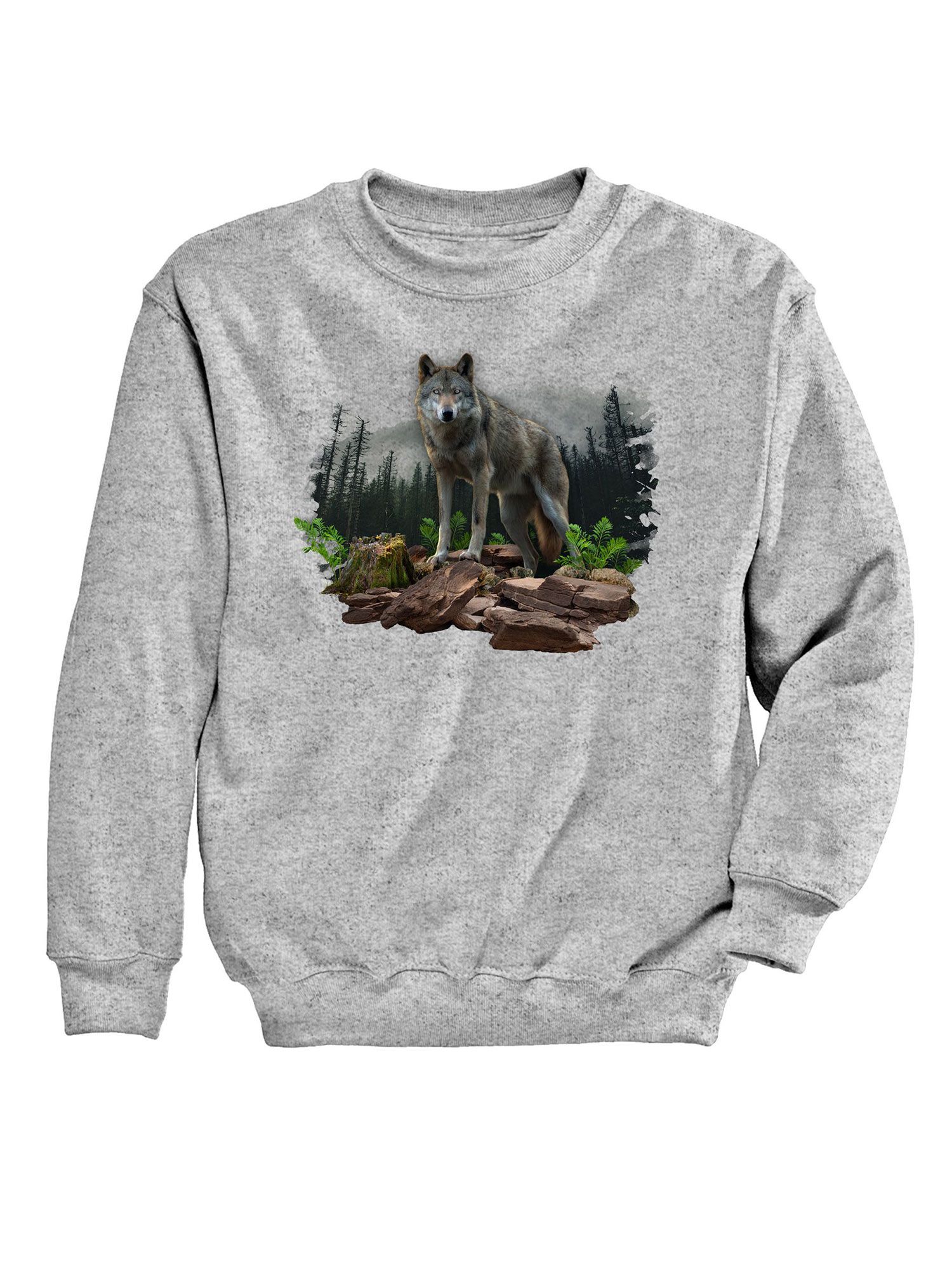 Wolf Scene Graphic Sweatshirt