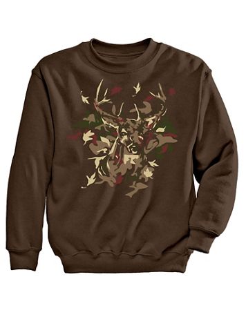 Camo Deer Graphic Sweatshirt - Image 2 of 2