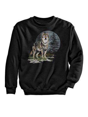 Moonrise Wolf Graphic Sweatshirt - Image 2 of 2