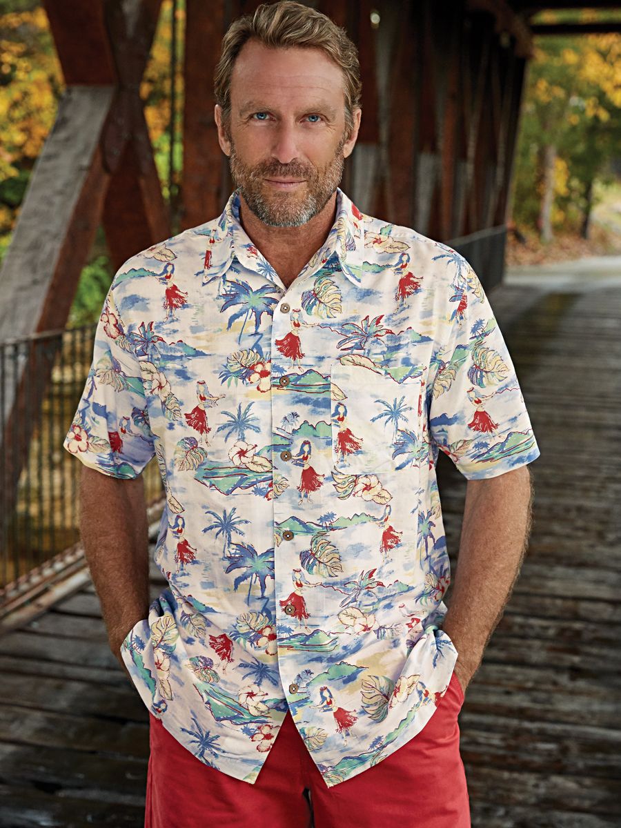 Scandia Woods Hawaiian Print Shirt - Blair