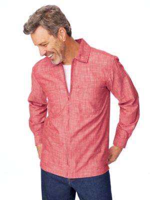 mens shirts with zipper front