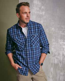JohnBlairFlex Long-Sleeve Denim and Twill Shirt