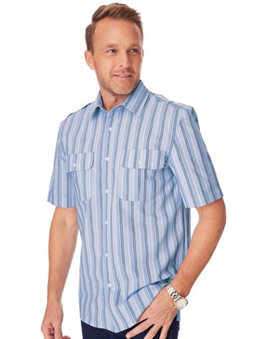 JohnBlairFlex Short-Sleeve Woven Pilot Shirt - Image 1 of 6