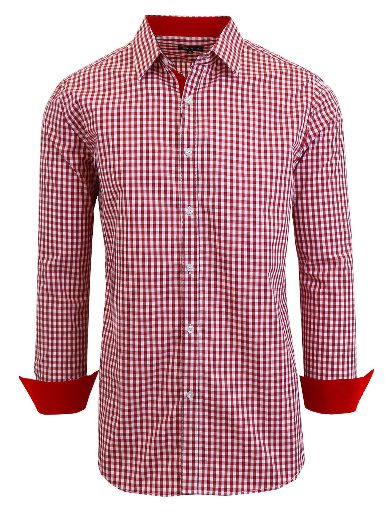 Galaxy By Harvic Long Sleeve Gingham Shirt