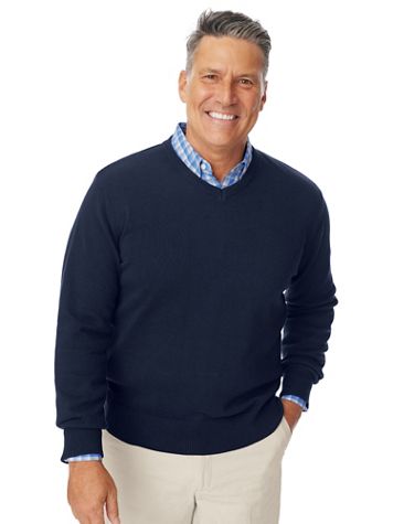 Marquis Signature Solid V-Neck Sweater - Image 1 of 2