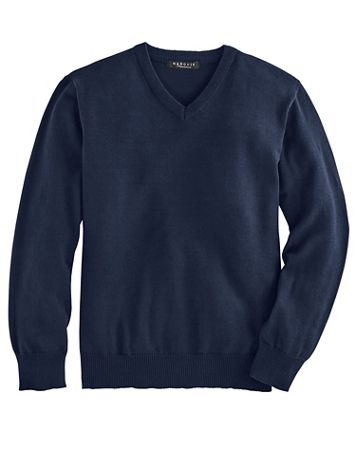 Marquis Signature Solid V-Neck Sweater - Image 3 of 3
