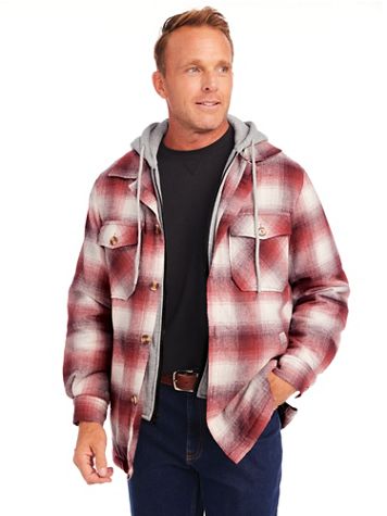 Hooded Flannel Jacket - Image 1 of 4