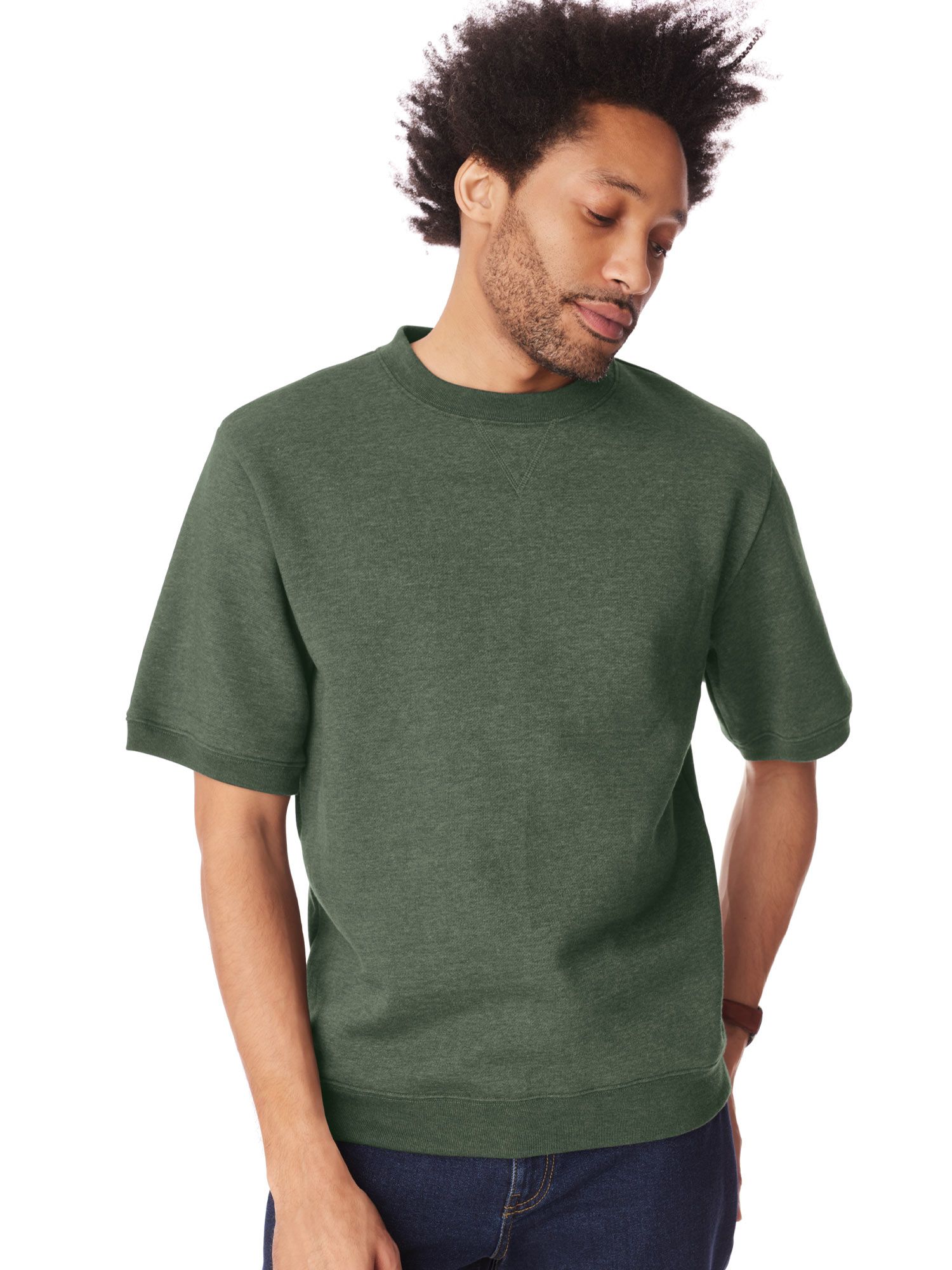 John Blair Supreme Fleece Short-Sleeve Sweatshirt
