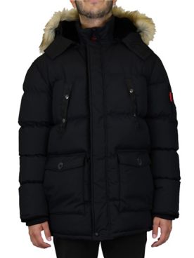 Spire By Galaxy Heavyweight Parka Jacket With Detachable Hood 