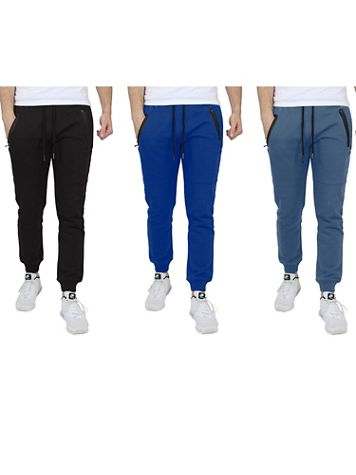 Galaxy by Harvic Slim Fit Fleece Jogger Sweatpants-3 Pack - Image 1 of 3