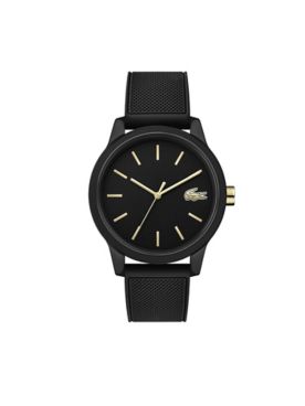 Lacoste 12.12 Silicone Strap Gold Accented Watch