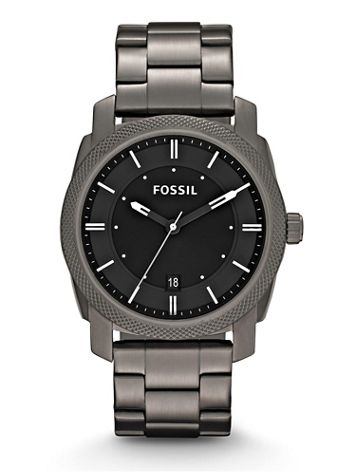 Fossil Machine Smoke Stainless Steel Watch, Black Dial - Image 1 of 1