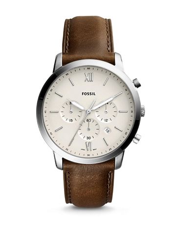 Fossil Neutra Chronograph Brown Leather Watch, White Dial - Image 2 of 2