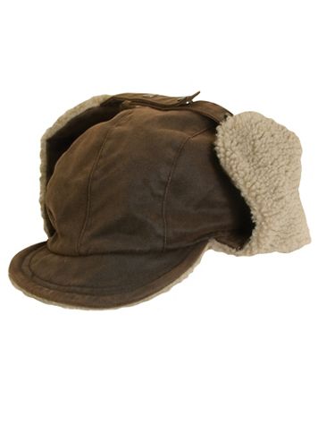 Dorfman Hat Co. Weathered Waxed cotton Winter Cap - Image 2 of 2