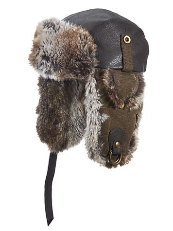Dorfman Hat Co. Faux Leather Trooper Hat - Image 2 of 2