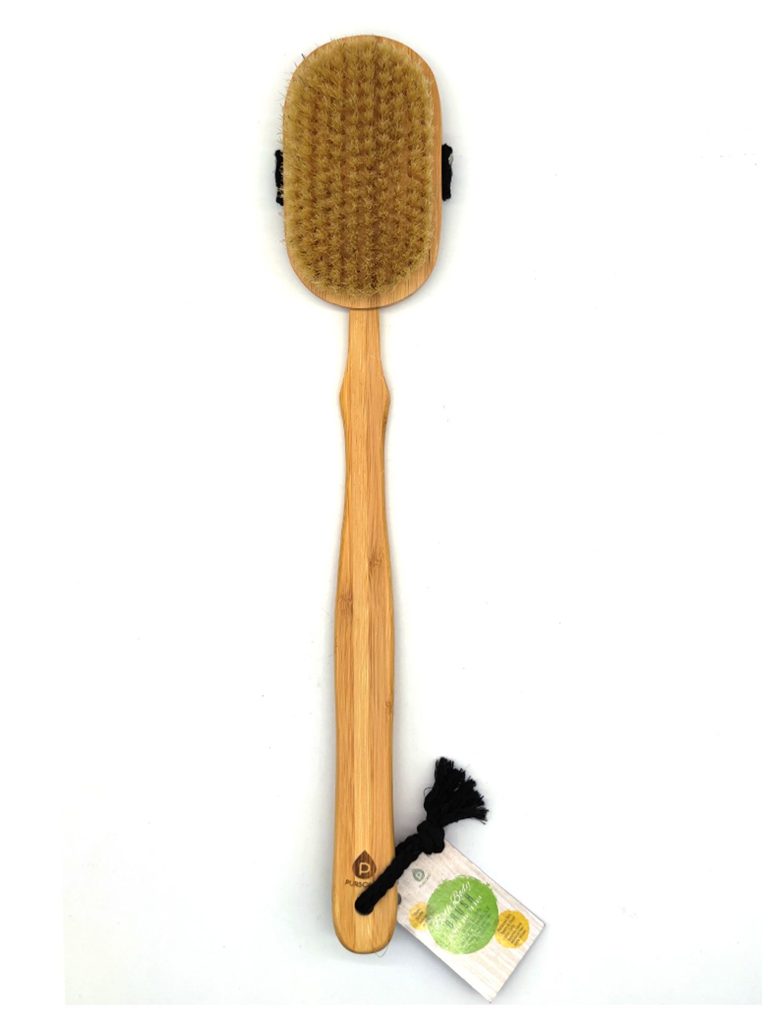 Bath Body Brush with Long Bamboo Handle and Boar Bristles