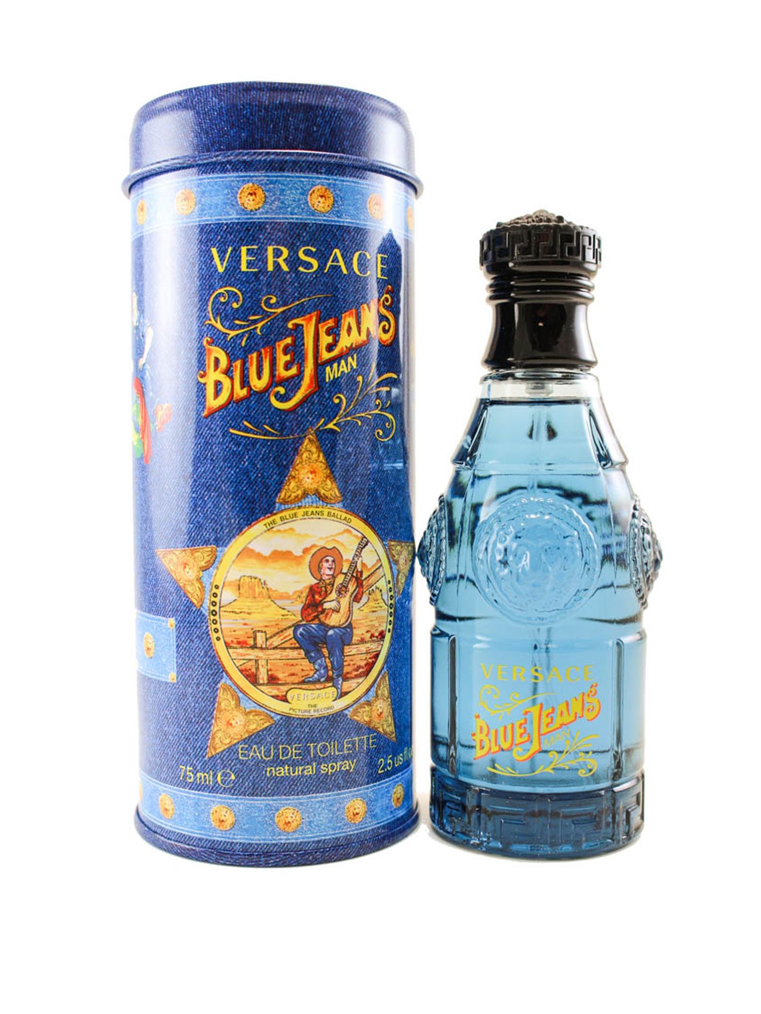 Gianni Versace Blue Jeans Eau de Toilette for Men | 2.5 oz