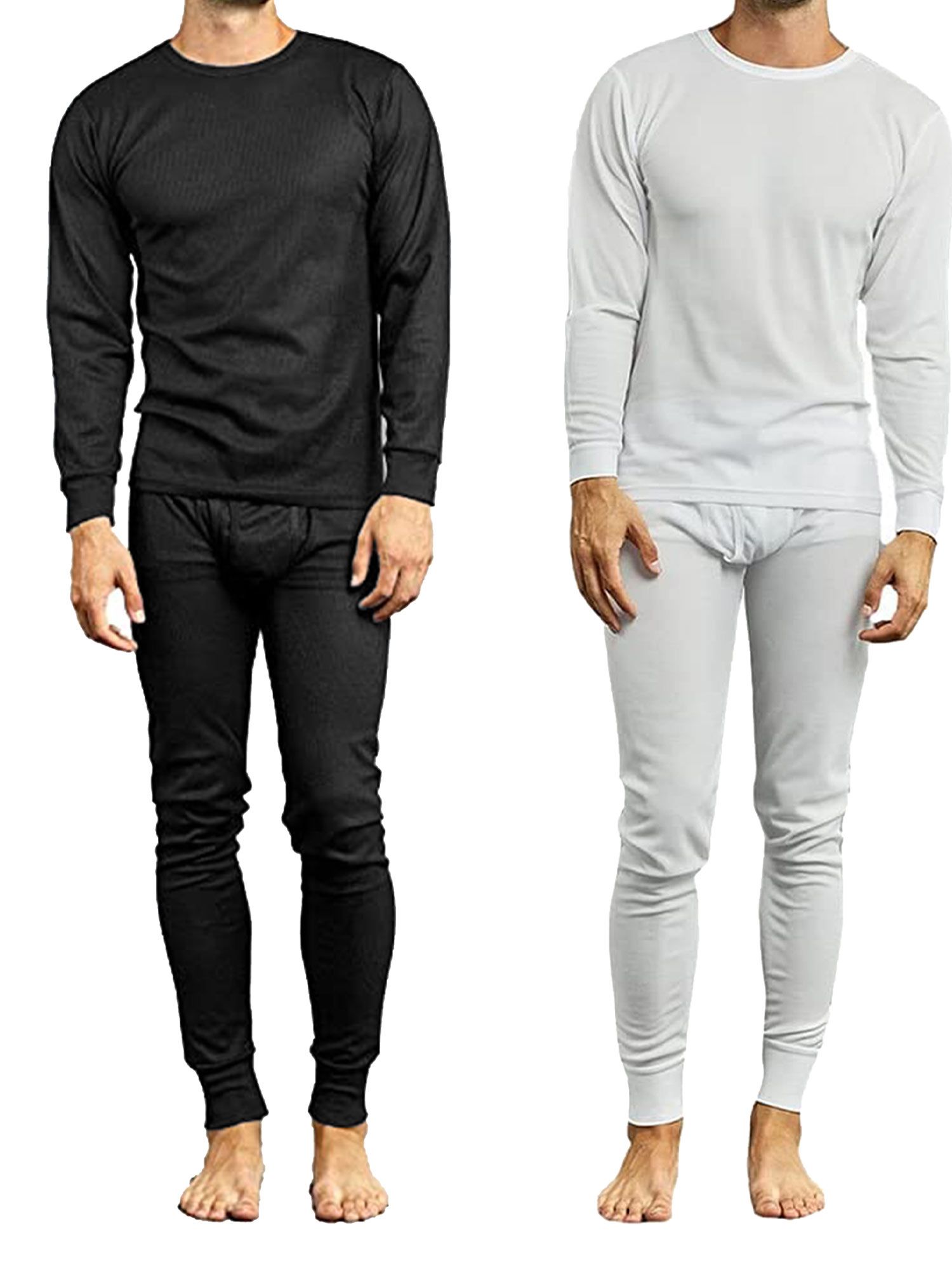 Galaxy By Harvic 4-Piece Winter Thermal Top & Bottom Sets (2-Tops & 2-Bottoms)