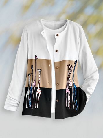 Novelty Embroidered Cardigan - Image 1 of 1