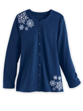 Holiday Embroidered Fleece Jacket