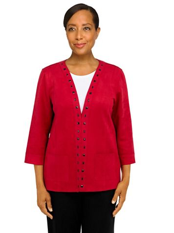 Alfred Dunner® Empire State Soft Suede Jacket - Image 5 of 5