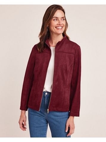 Alfred Dunner® Mulberry Street  Faux Suede Jacket - Image 5 of 5