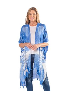 Linda Anderson Women's Kimono - Blue Abstract