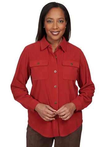 Alfred Dunner® Autumn Weekend Soft Cord Shirt Jacket - Image 5 of 5