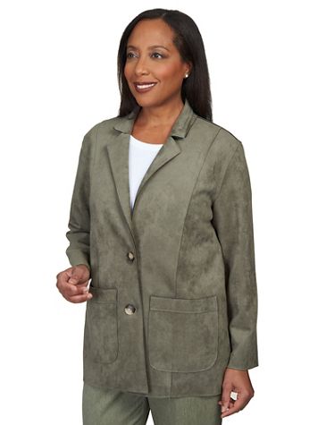 Alfred Dunner® Chelsea Market Faux Suede Car Coat - Image 3 of 3