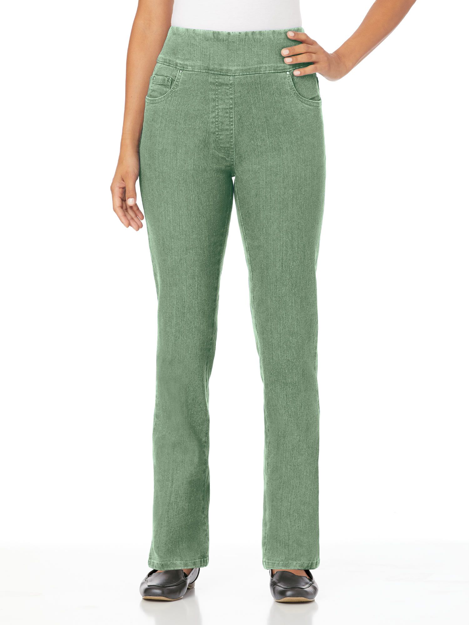 Women's Flat-Waist Bootcut Jeans