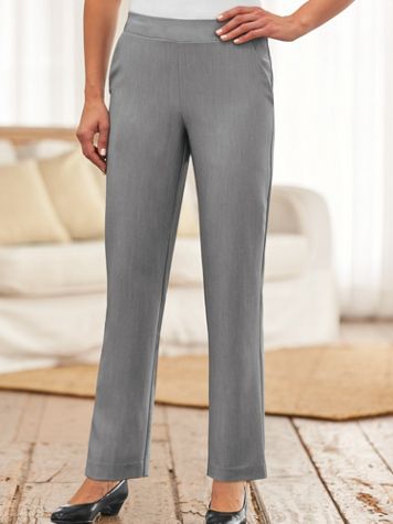 Silhouette Slimmers® Flat-Waist Stretch Pants - Image 1 of 1