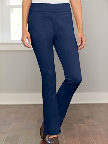 Bootcut Pull-On Stretch Pants - Image 1 of 2