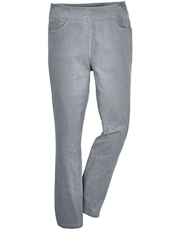 Flat-Waist Stretch Corduroy Pants - Image 1 of 1
