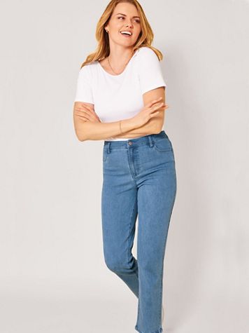 DenimEase™ Back-Elastic Mid-Rise Jeans - Image 1 of 4