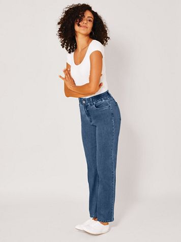 DenimEase™ Mid-Rise Slimming Jeans - Image 1 of 4