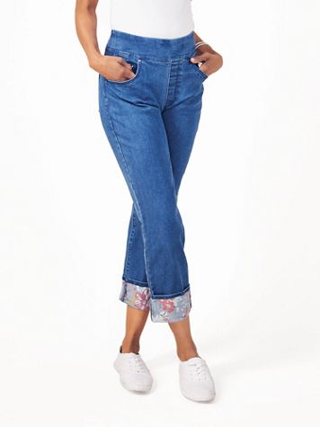 DenimEase™ Flat Waist Turn Cuff Jeans - Image 2 of 2