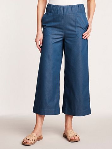 Cropped Mid-Rise Flare Pants - Image 1 of 2