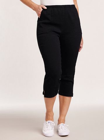 DenimEase™ Classic Pull-On Capris - Image 1 of 6