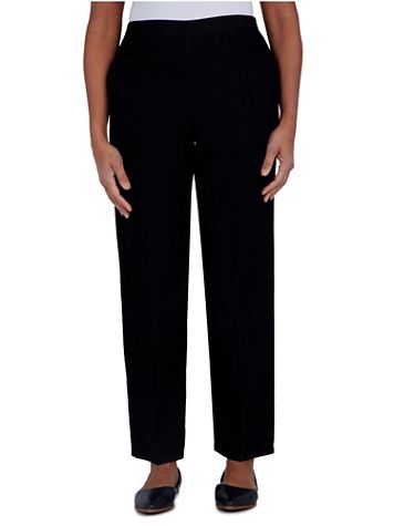 Alfred Dunner Second Nature Black Denim Straight Leg Short Length Pant - Image 1 of 3