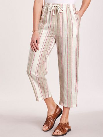 Linen-Blend Crop Capris - Image 4 of 4