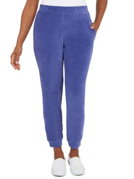 Alfred Dunner® The Big Easy Ribbed Velour Knit Jogger Pants