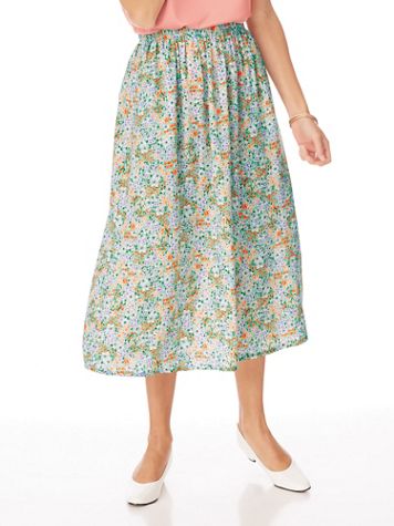Elisabeth Williams Print Challis Skirt - Image 1 of 2