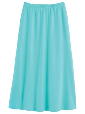 Essentials Women's Petite Essential Knit Skirt, Aqua Sky Blue P-S