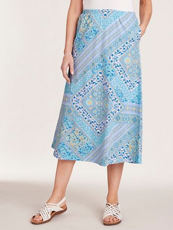 Essential Patchwork Knit Skirt - Image 1 of 5