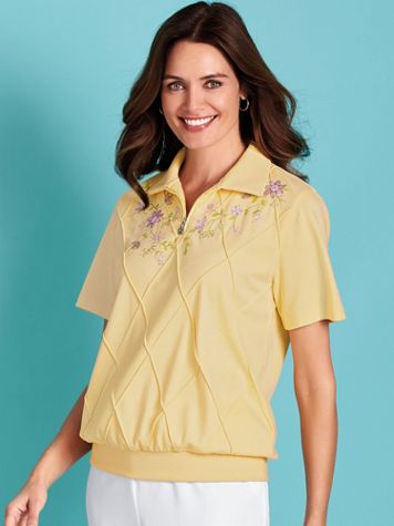 Alfred Dunner® Banded Bottom Polo - Blair