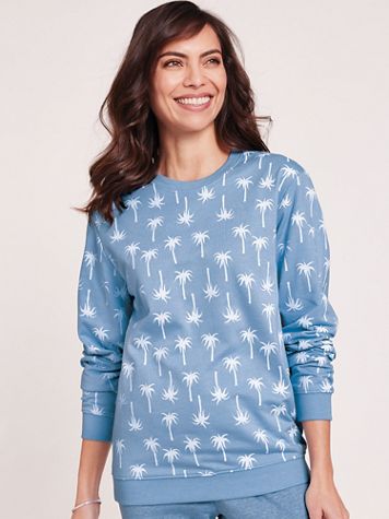 Print Better-Than-Basic Fleece Sweatshirt - Image 1 of 15